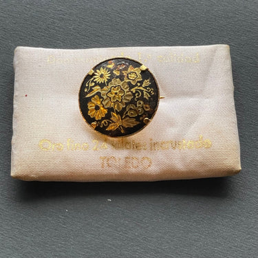 Damascene Round Floral Brooch Bloomers and Frocks